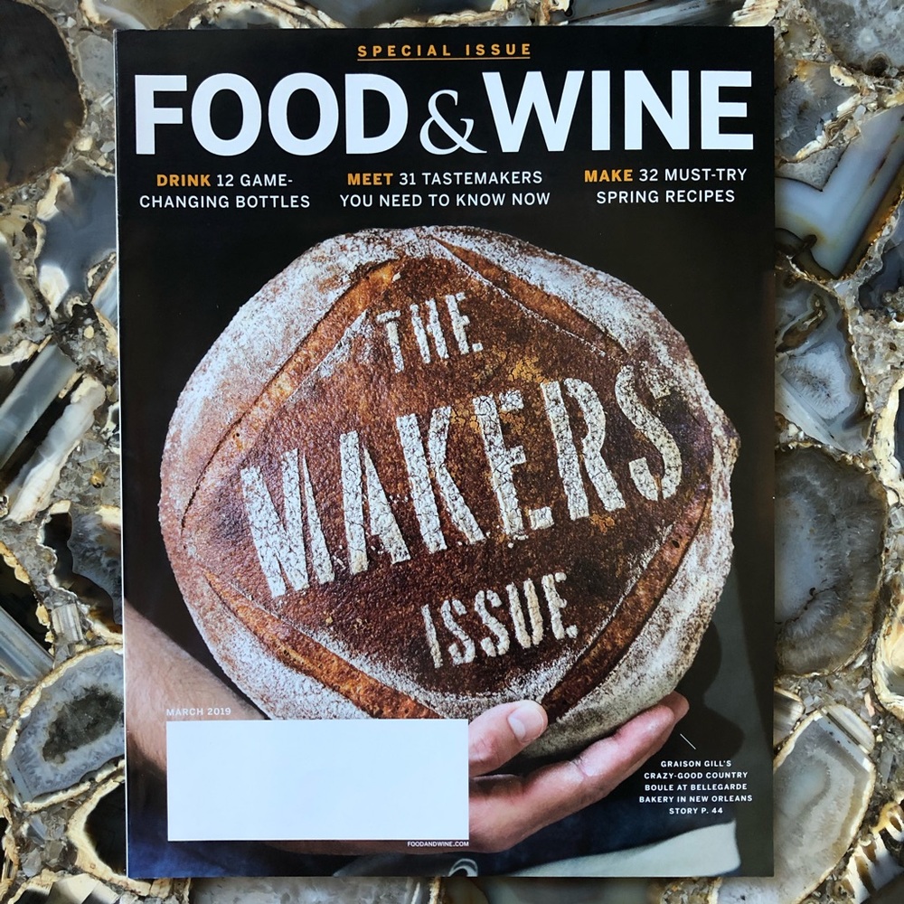 4️⃣/$12 March 2019 Food & Wine Magazine